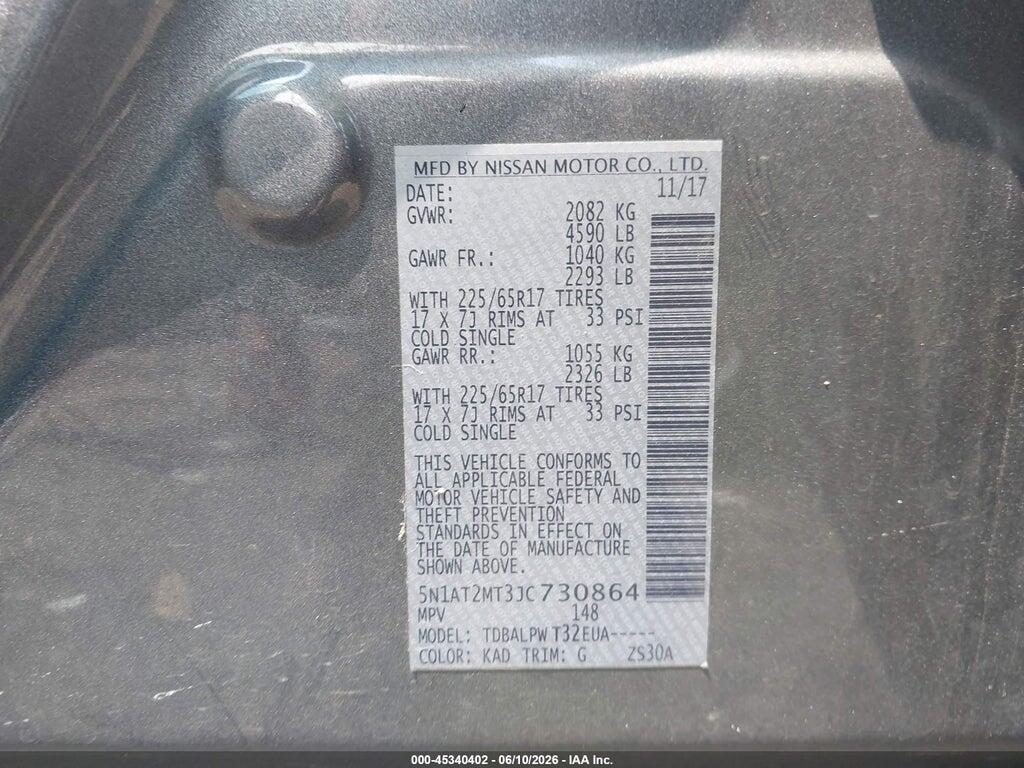 5N1AT2MT3JC730864 2018 NISSAN ROGUE photo no. 9