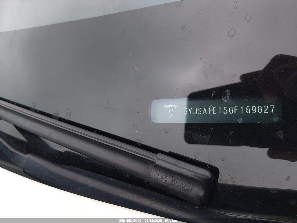 5YJSA1E15GF169827 2016 TESLA MODEL S photo no. 9