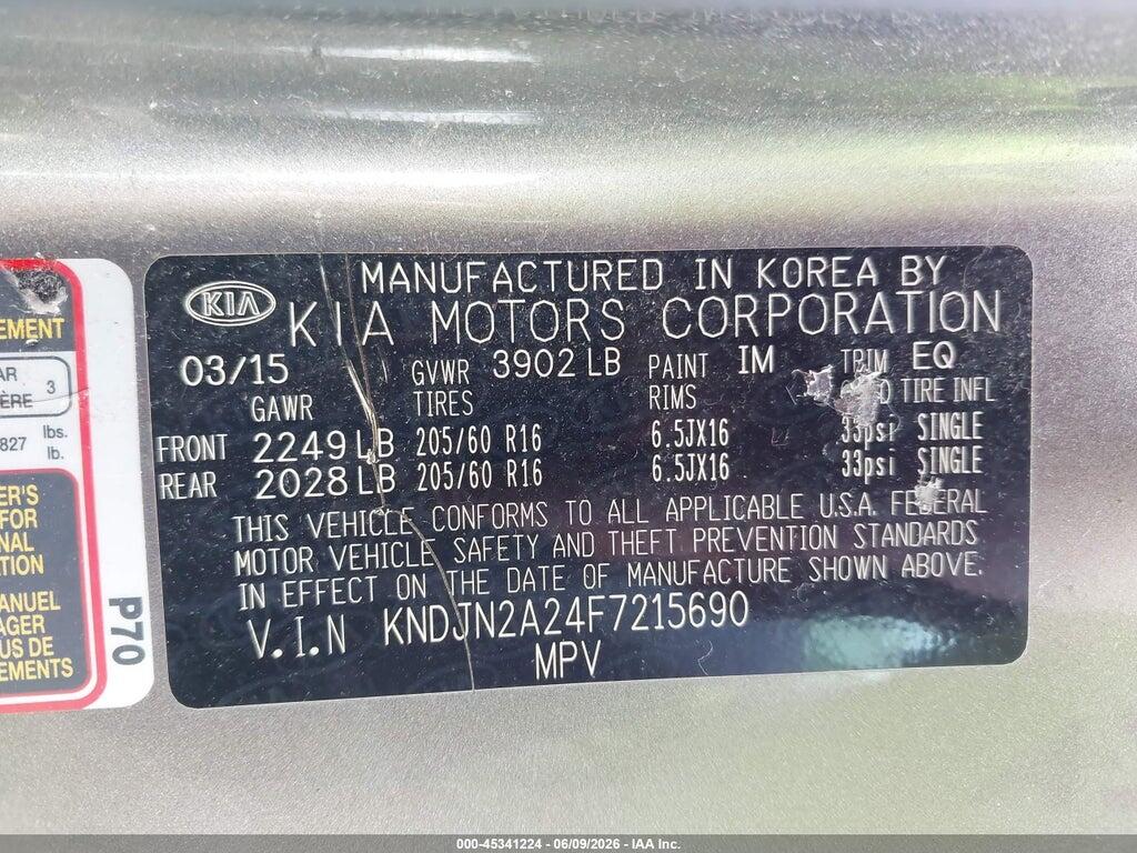 KNDJN2A24F7215690 2015 KIA SOUL photo no. 9