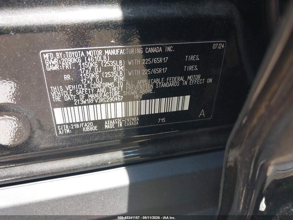 2T3W1RFV3RC290467 2024 TOYOTA RAV4 photo no. 9