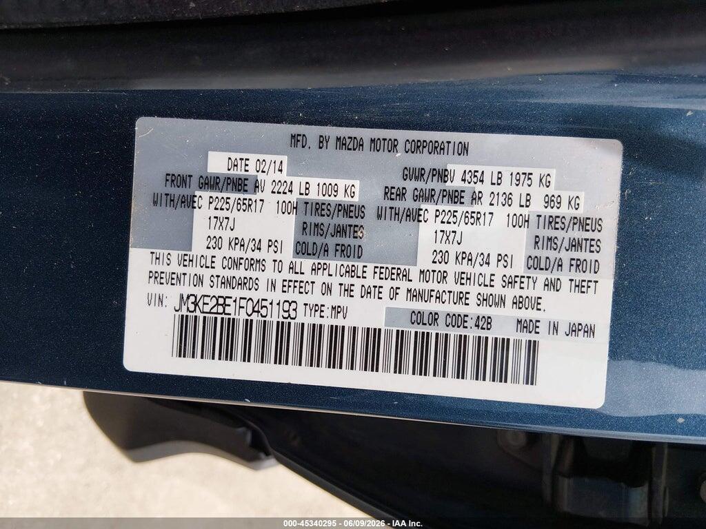 JM3KE2BE1F0451193 2015 MAZDA CX-5 photo no. 9