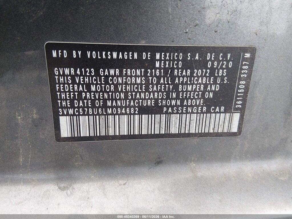 3VWC57BU6LM094682 2020 VOLKSWAGEN JETTA photo no. 9