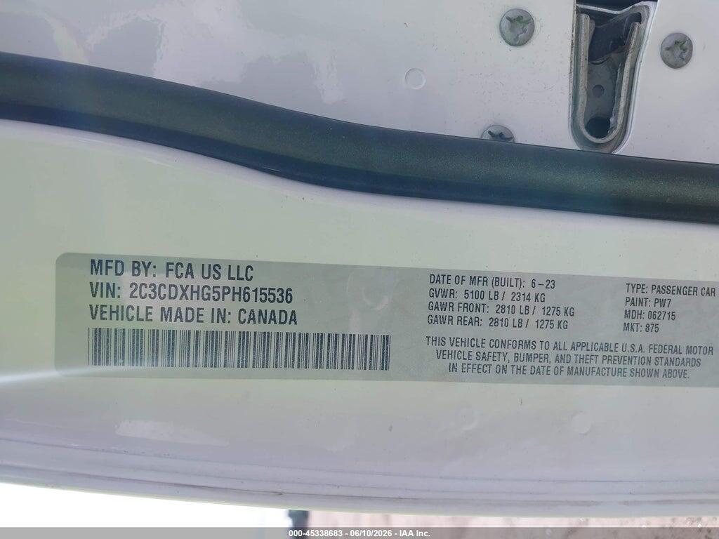2C3CDXHG5PH615536 2023 DODGE CHARGER photo no. 9