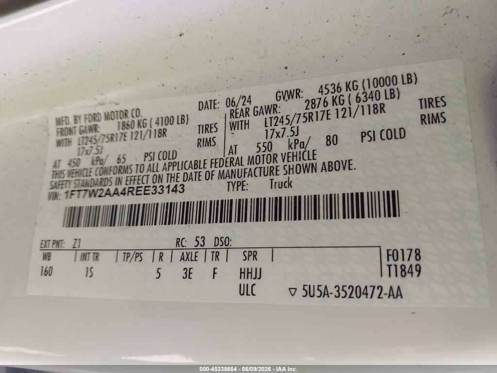 1FT7W2AA4REE33143 2024 FORD F-250 photo no. 9