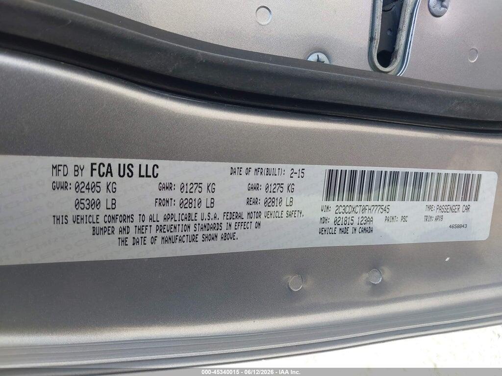 2C3CDXCT0FH777545 2015 DODGE CHARGER photo no. 9