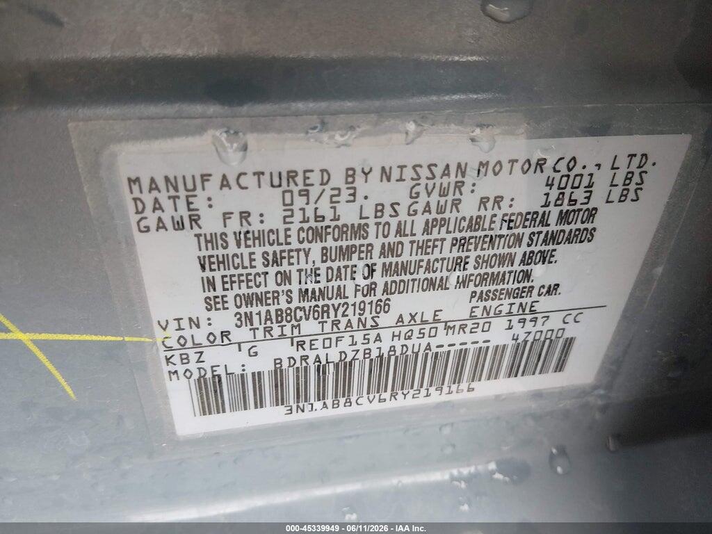 3N1AB8CV6RY219166 2024 NISSAN SENTRA photo no. 9
