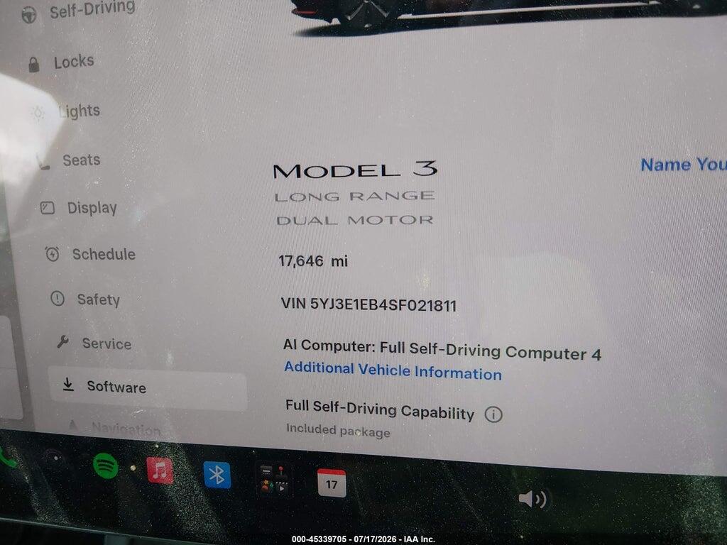 5YJ3E1EB4SF021811 2025 TESLA MODEL 3 photo no. 7