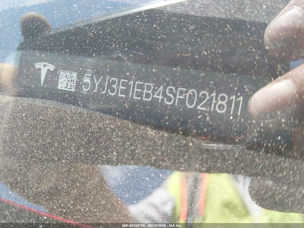 5YJ3E1EB4SF021811 2025 TESLA MODEL 3 photo no. 9