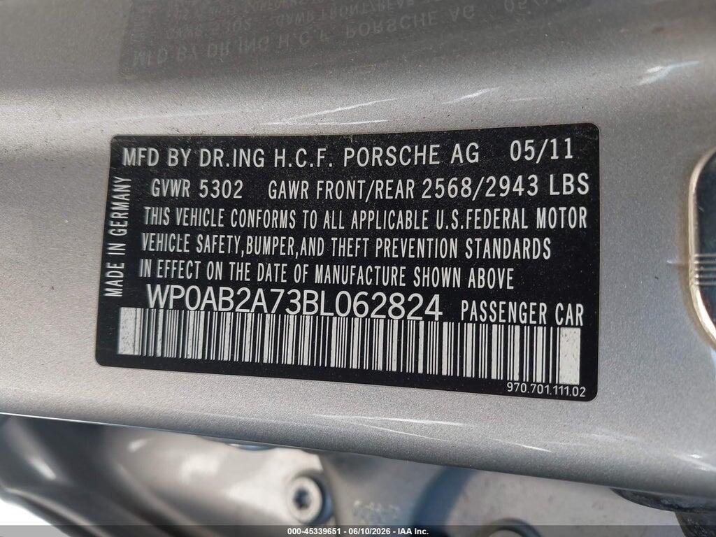 WP0AB2A73BL062824 2011 PORSCHE PANAMERA photo no. 9