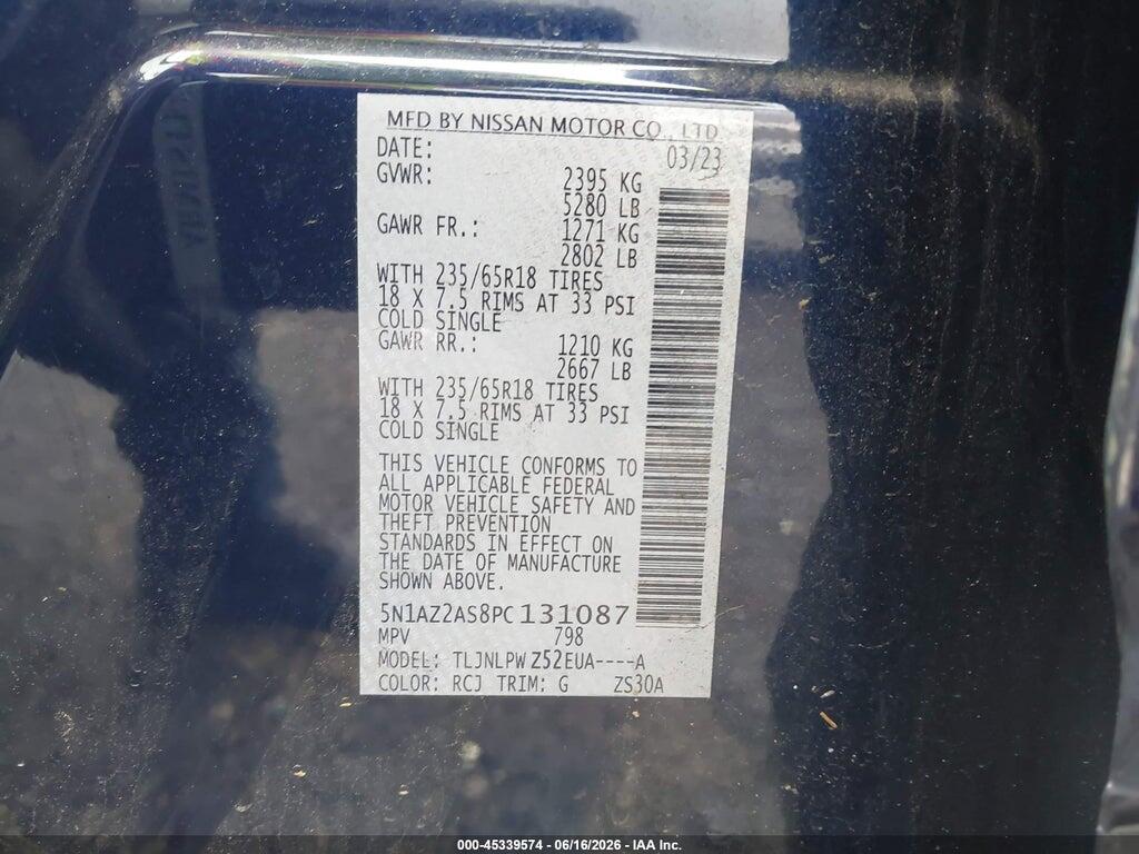 5N1AZ2AS8PC131087 2023 NISSAN MURANO photo no. 9