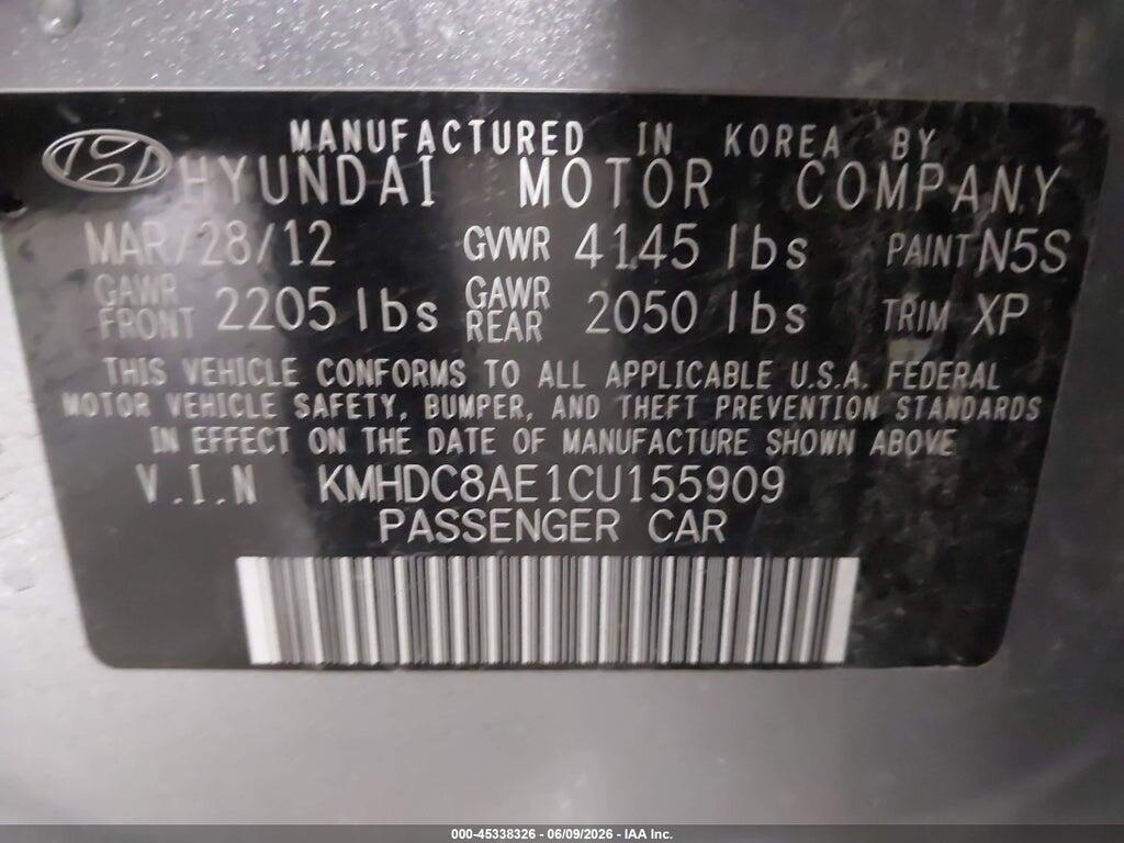 KMHDC8AE1CU155909 2012 HYUNDAI ELANTRA TOURING photo no. 9
