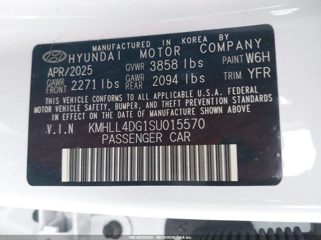 KMHLL4DG1SU015570 2025 HYUNDAI ELANTRA photo no. 9