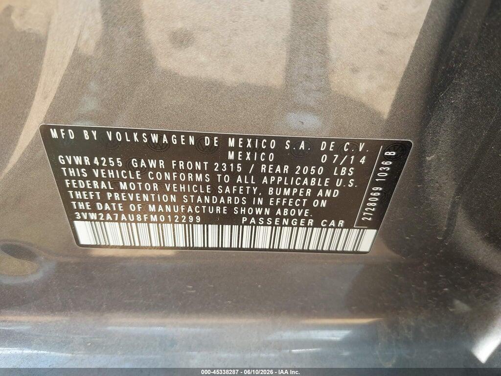 3VW2A7AU8FM012299 2015 VOLKSWAGEN GOLF photo no. 9