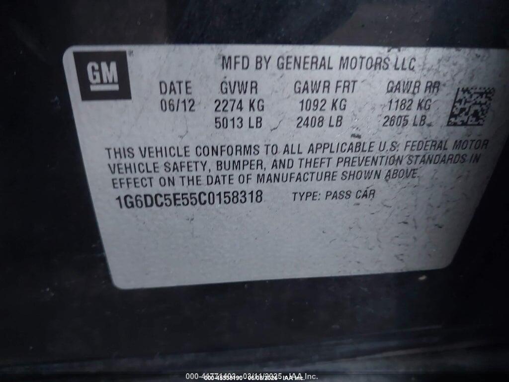 1G6DC5E55C0158318 2012 CADILLAC CTS photo no. 9