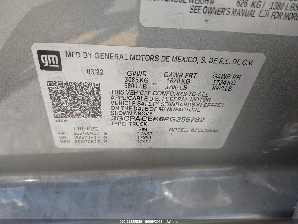 3GCPACEK6PG255782 2023 CHEVROLET SILVERADO 1500 photo no. 9
