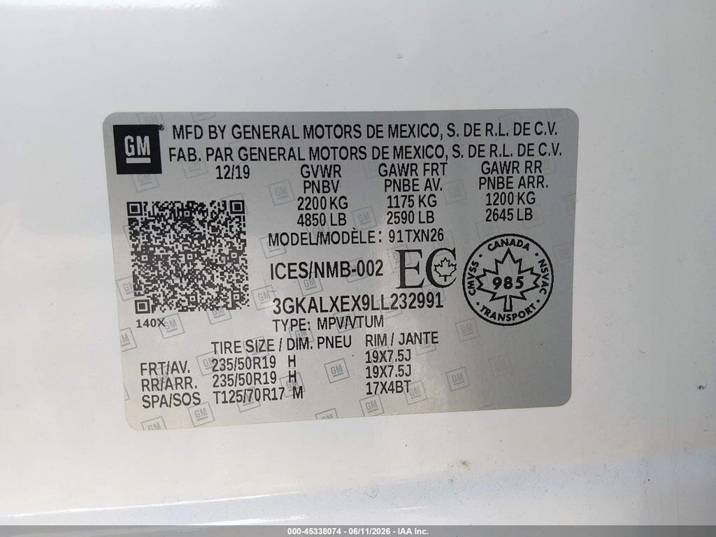 3GKALXEX9LL232991 2020 GMC TERRAIN photo no. 9