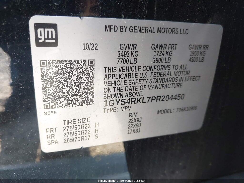 1GYS4RKL7PR204450 2023 CADILLAC ESCALADE ESV photo no. 9