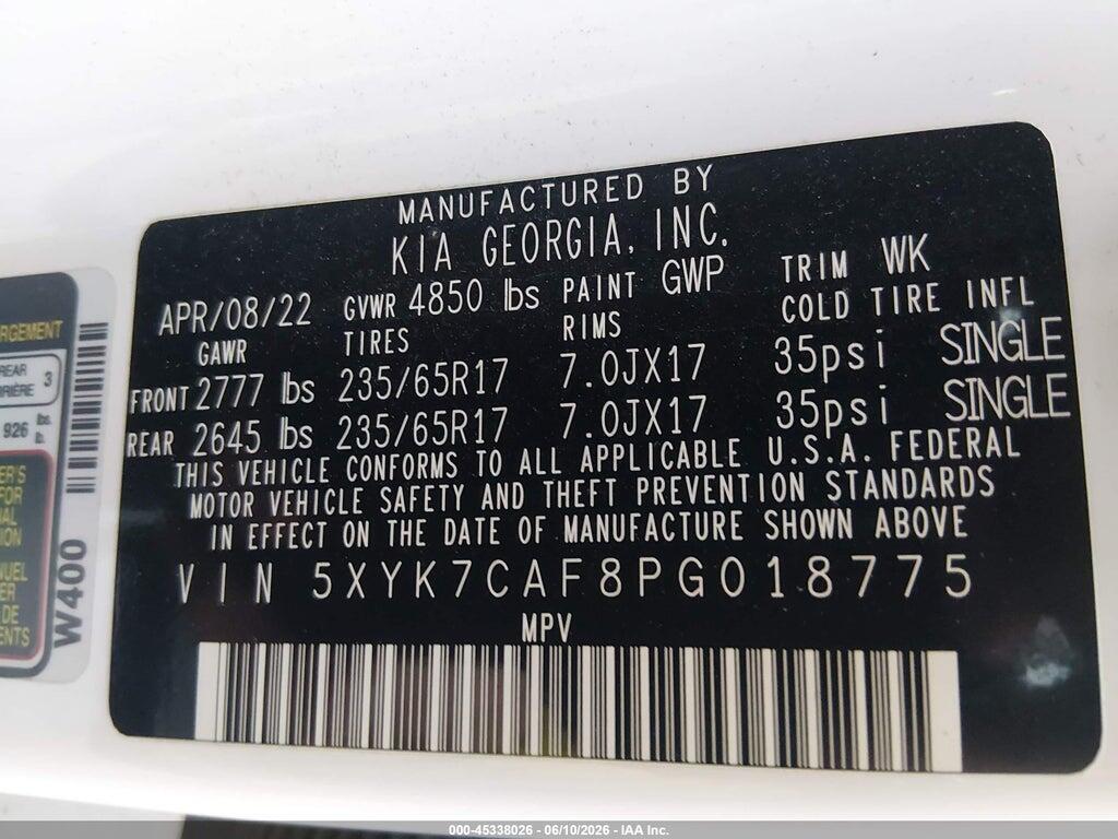 5XYK7CAF8PG018775 2023 KIA SPORTAGE photo no. 9