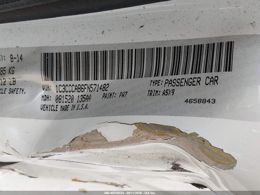 1C3CCCAB6FN571482 2015 CHRYSLER 200 photo no. 9