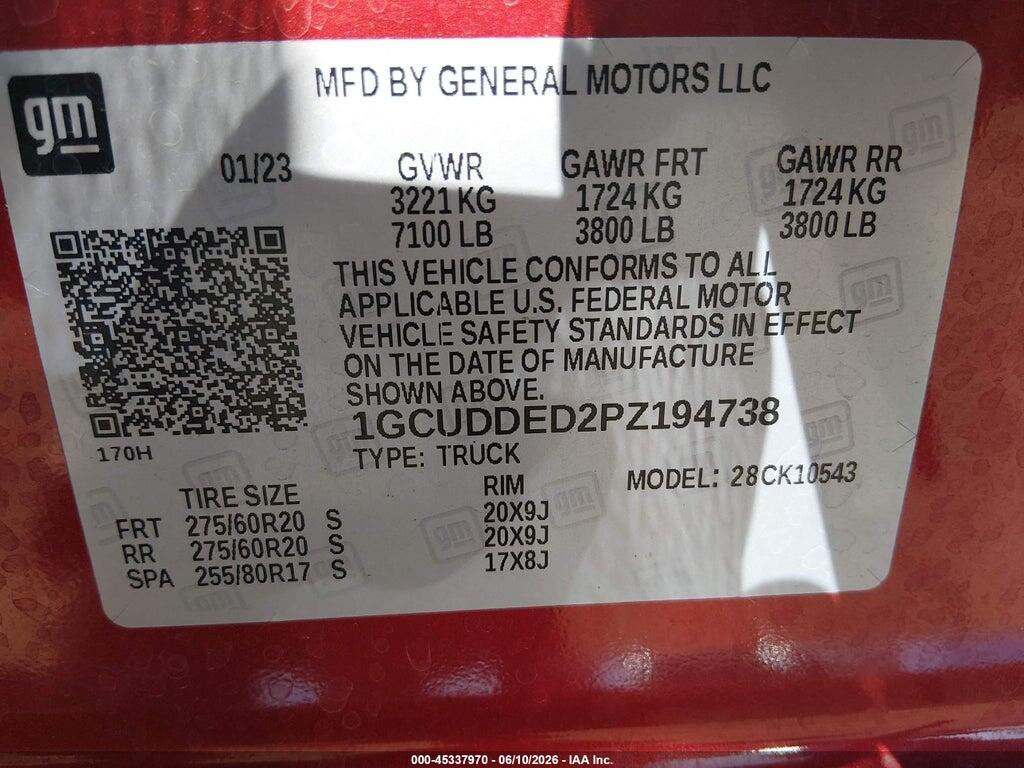 1GCUDDED2PZ194738 2023 CHEVROLET SILVERADO 1500 photo no. 9