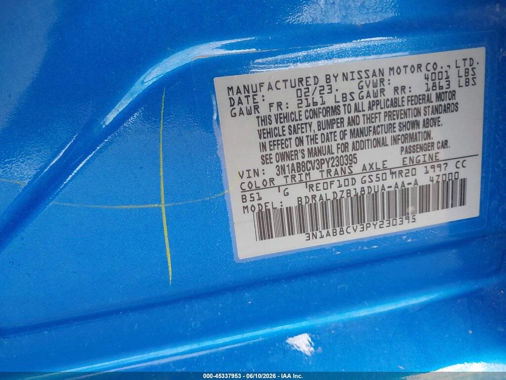 3N1AB8CV3PY230395 2023 NISSAN SENTRA photo no. 9
