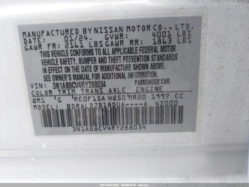 3N1AB8CV4RY288034 2024 NISSAN SENTRA photo no. 9