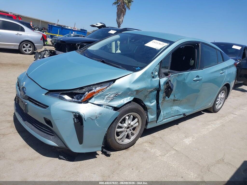 JTDKARFU8K3094313 2019 TOYOTA PRIUS photo no. 2