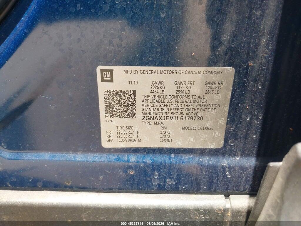 2GNAXJEV1L6179730 2020 CHEVROLET EQUINOX photo no. 8