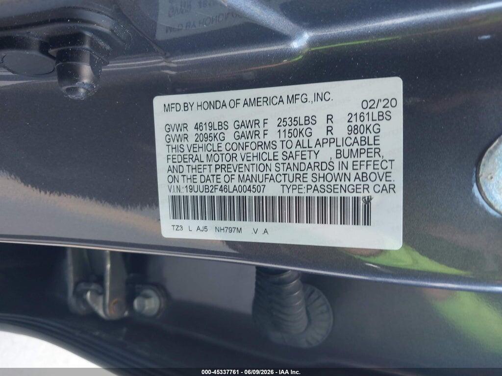 19UUB2F46LA004507 2020 ACURA TLX photo no. 9