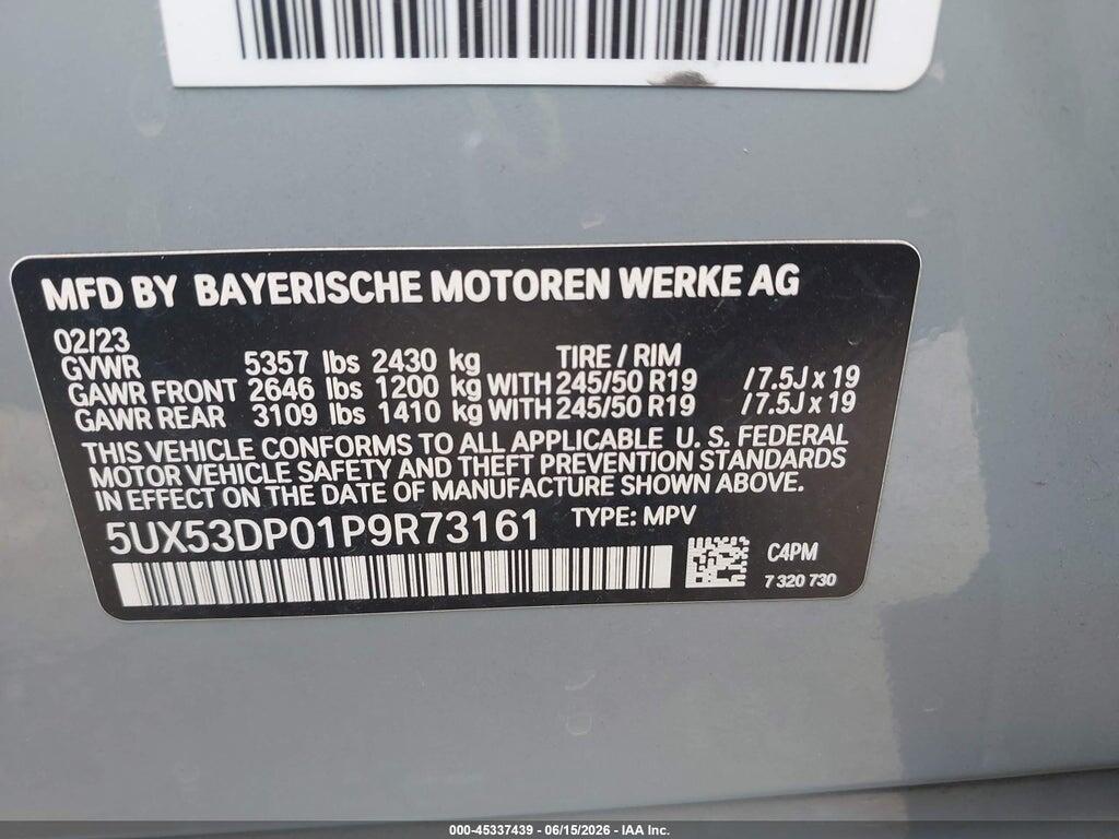 5UX53DP01P9R73161 2023 BMW X3 photo no. 9