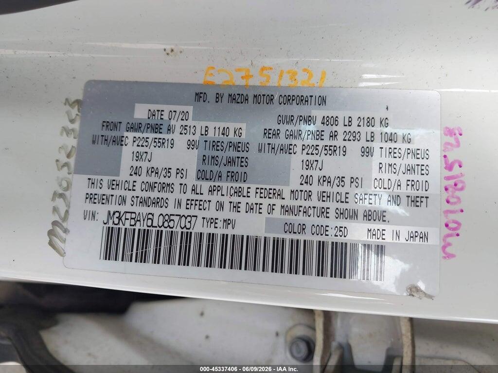 JM3KFBAY6L0857037 2020 MAZDA CX-5 photo no. 9
