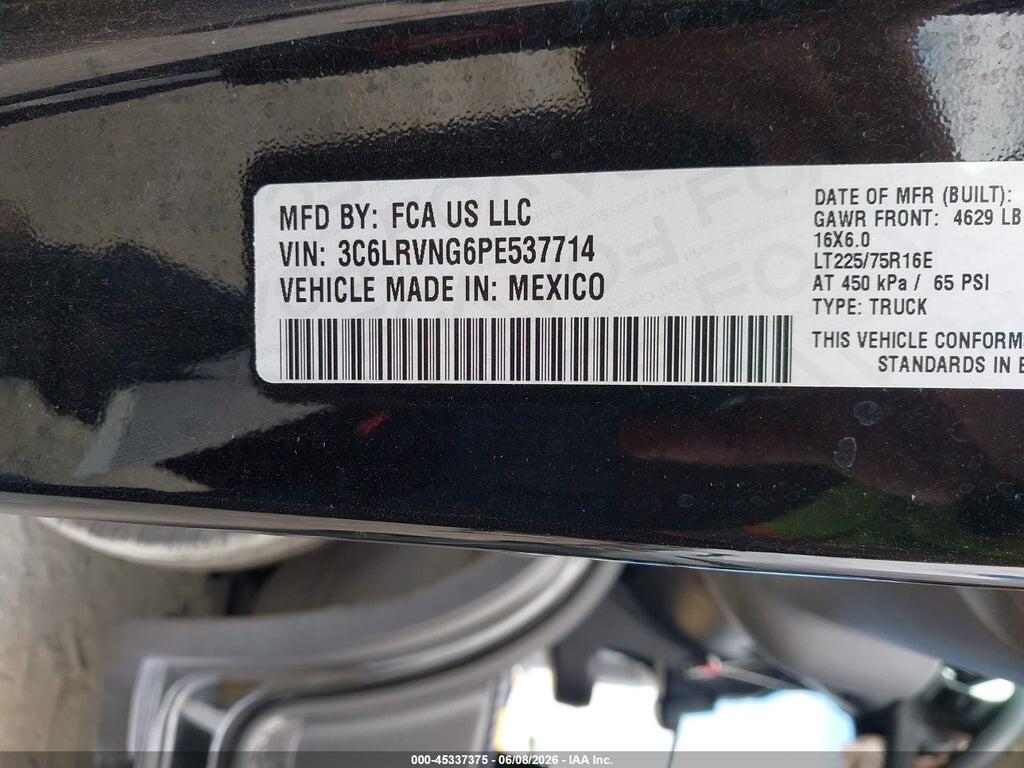 3C6LRVNG6PE537714 2023 RAM PROMASTER 1500 photo no. 9