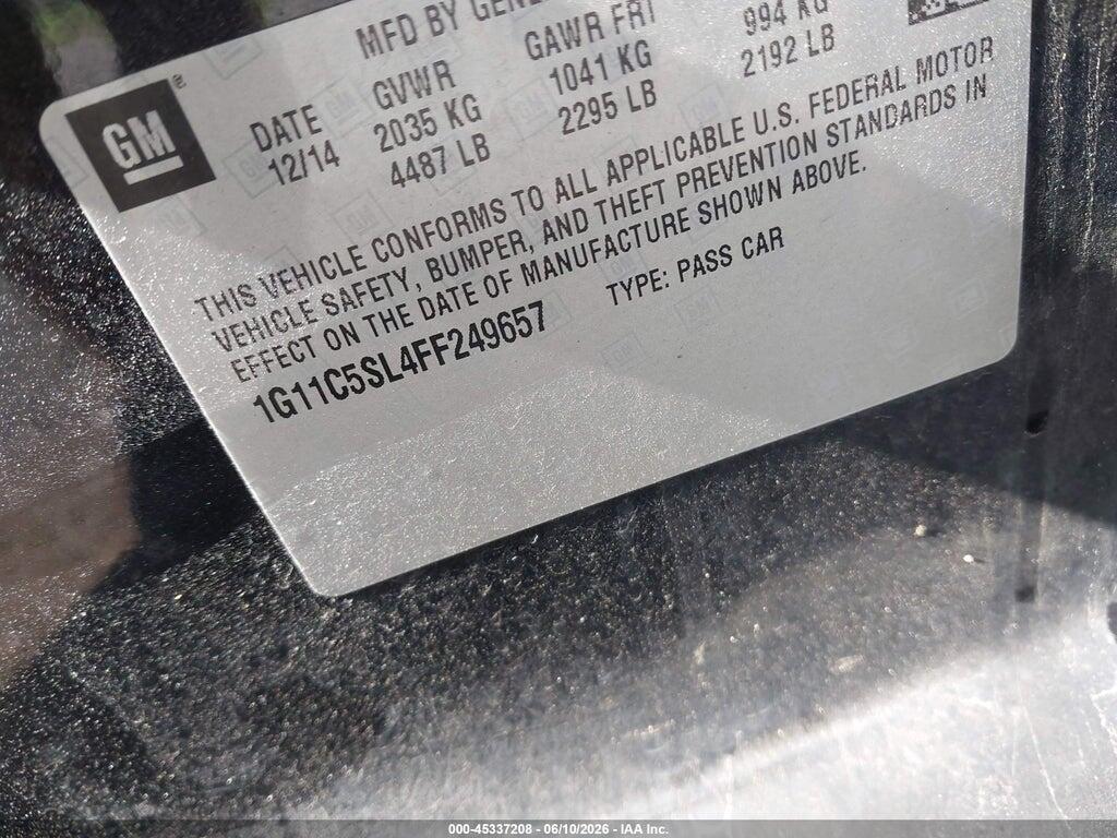 1G11C5SL4FF249657 2015 CHEVROLET MALIBU photo no. 9