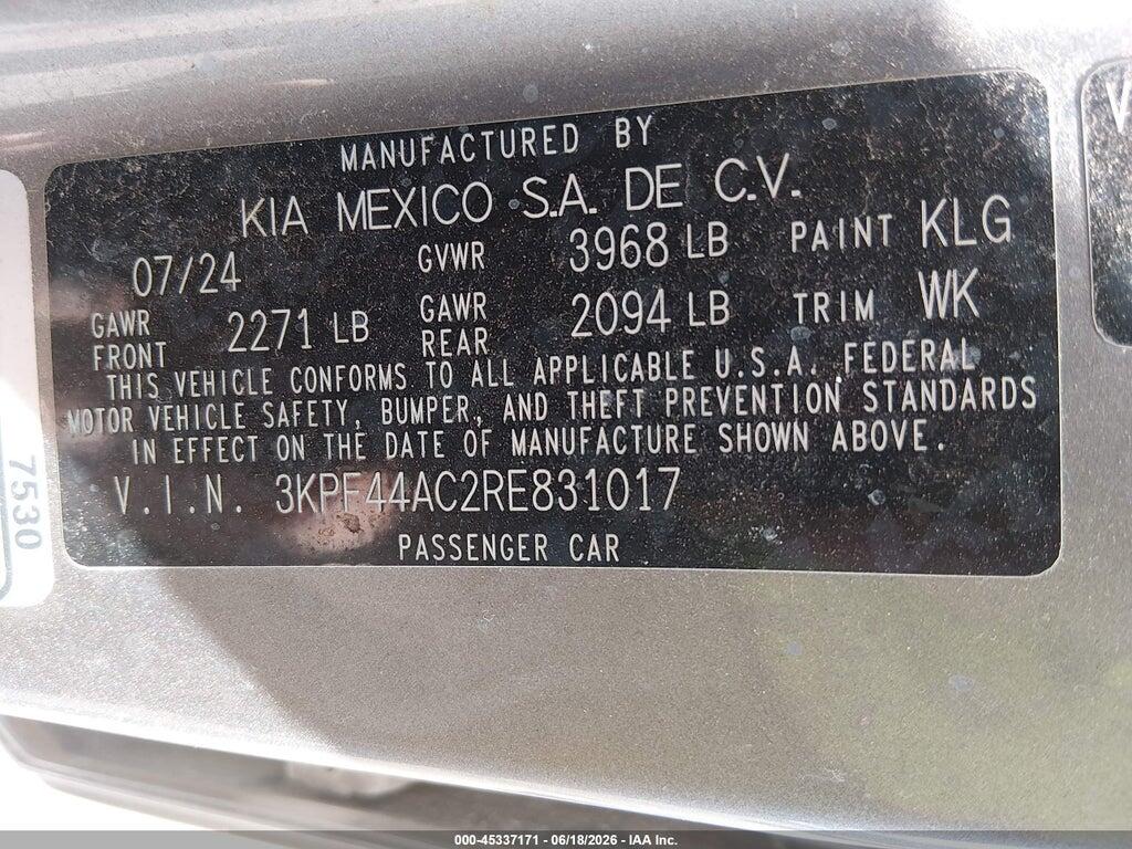 3KPF44AC2RE831017 2024 KIA FORTE photo no. 9