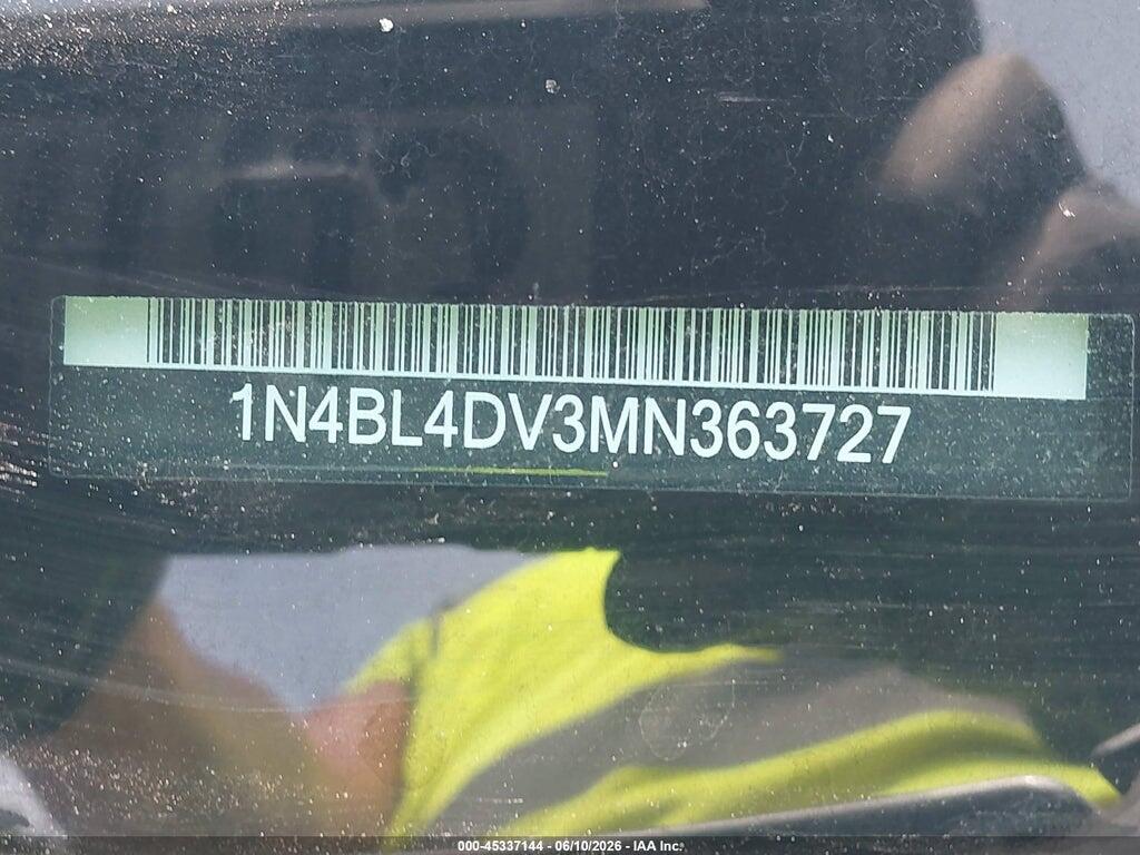 1N4BL4DV3MN363727 2021 NISSAN ALTIMA photo no. 9