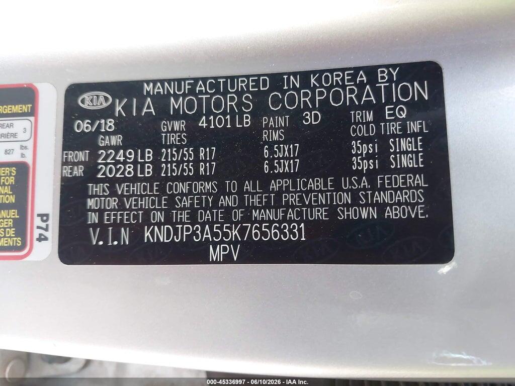 KNDJP3A55K7656331 2019 KIA SOUL photo no. 9