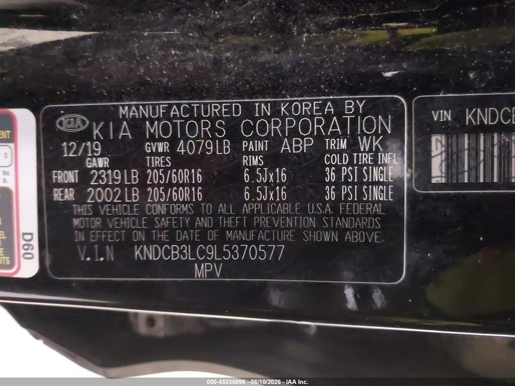 KNDCB3LC9L5370577 2020 KIA NIRO photo no. 9