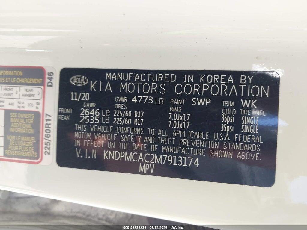 KNDPMCAC2M7913174 2021 KIA SPORTAGE photo no. 9