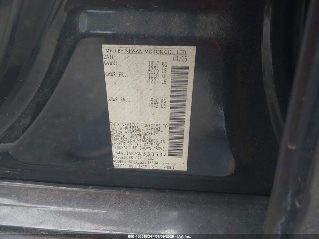 1N4AL3AP2GN333537 2016 NISSAN ALTIMA photo no. 9