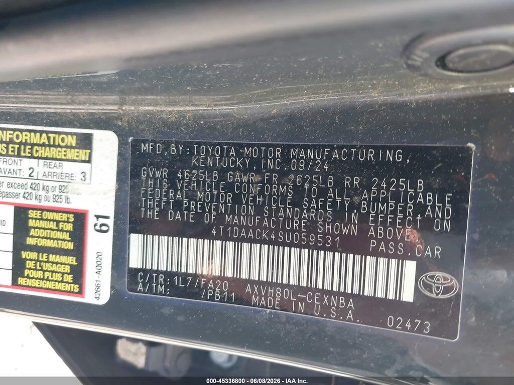 4T1DAACK4SU059531 2025 TOYOTA CAMRY photo no. 9