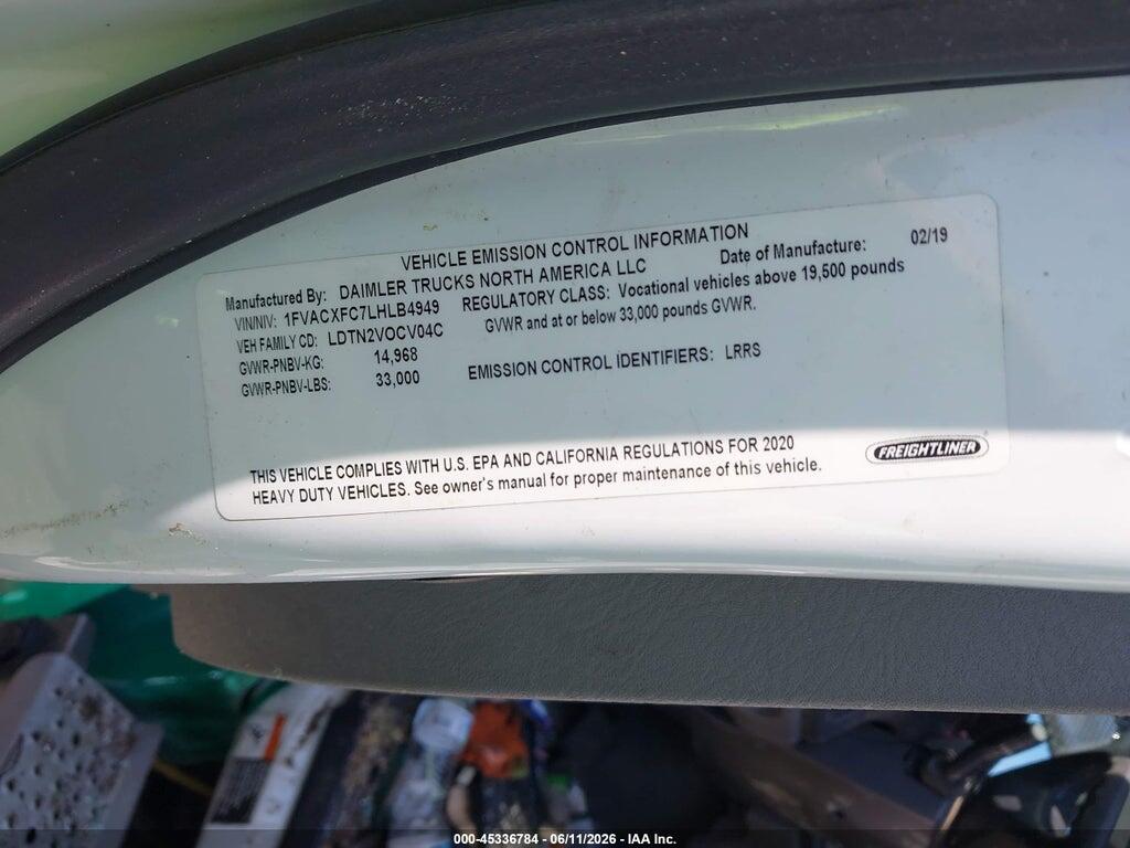 1FVACXFC7LHLB4949 2020 FREIGHTLINER M2 106 photo no. 9