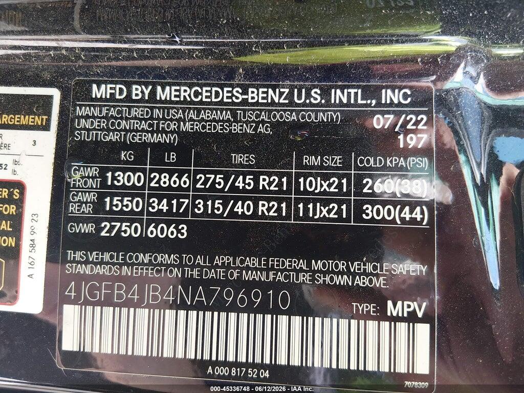 4JGFB4JB4NA796910 2022 MERCEDES-BENZ GLE 350 photo no. 9
