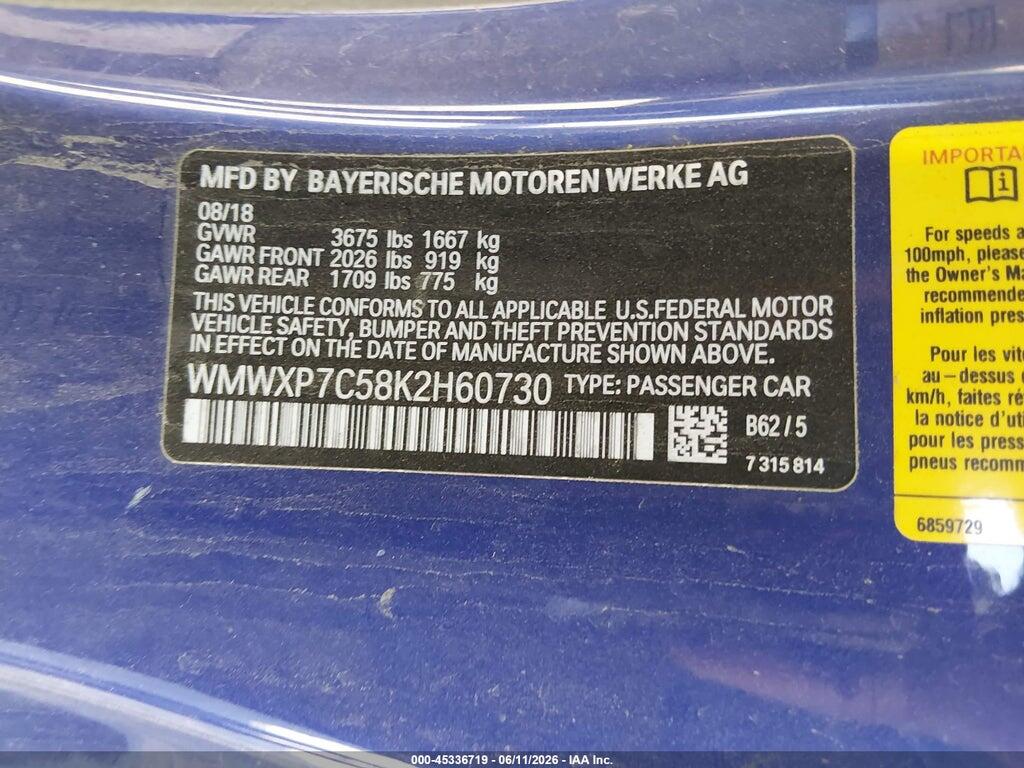 WMWXP7C58K2H60730 2019 MINI HARDTOP photo no. 9