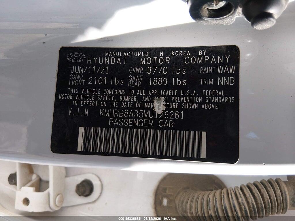 KMHRB8A35MU126261 2021 HYUNDAI VENUE photo no. 9