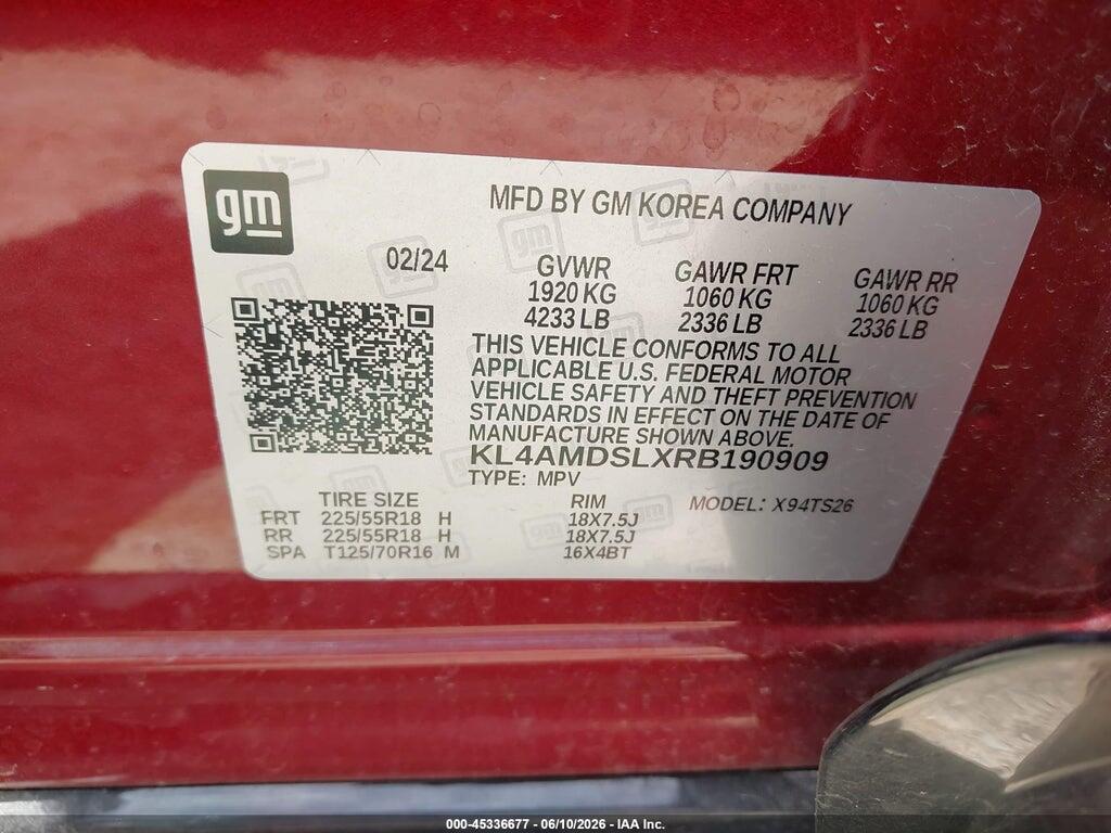 KL4AMDSLXRB190909 2024 BUICK ENCORE GX photo no. 9