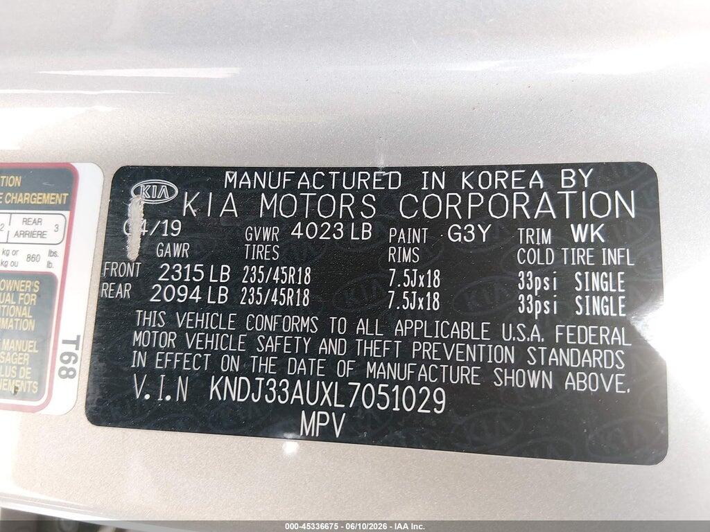 KNDJ33AUXL7051029 2020 KIA SOUL photo no. 9