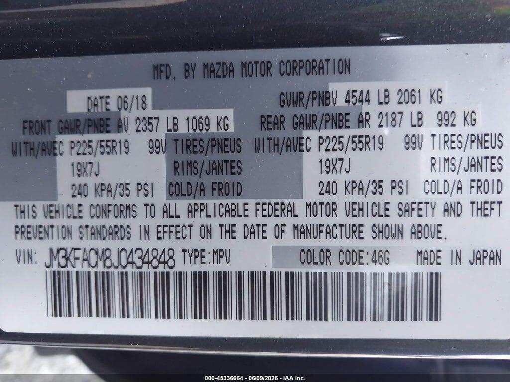 JM3KFACM8J0434848 2018 MAZDA CX-5 photo no. 9