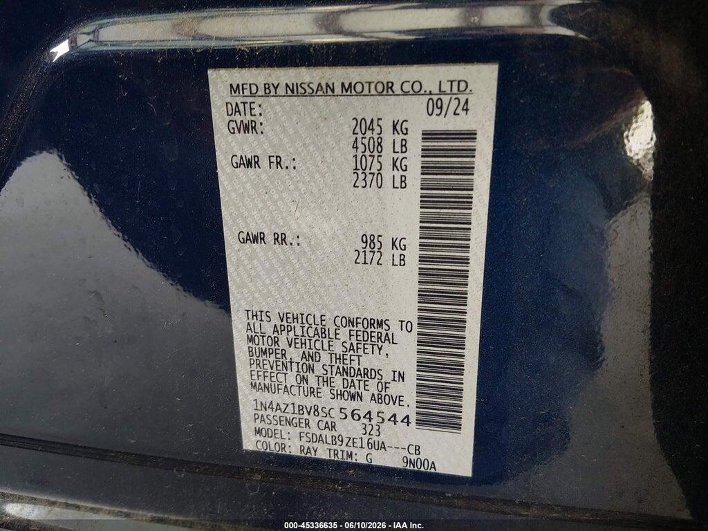 1N4AZ1BV8SC564544 2025 NISSAN LEAF photo no. 9