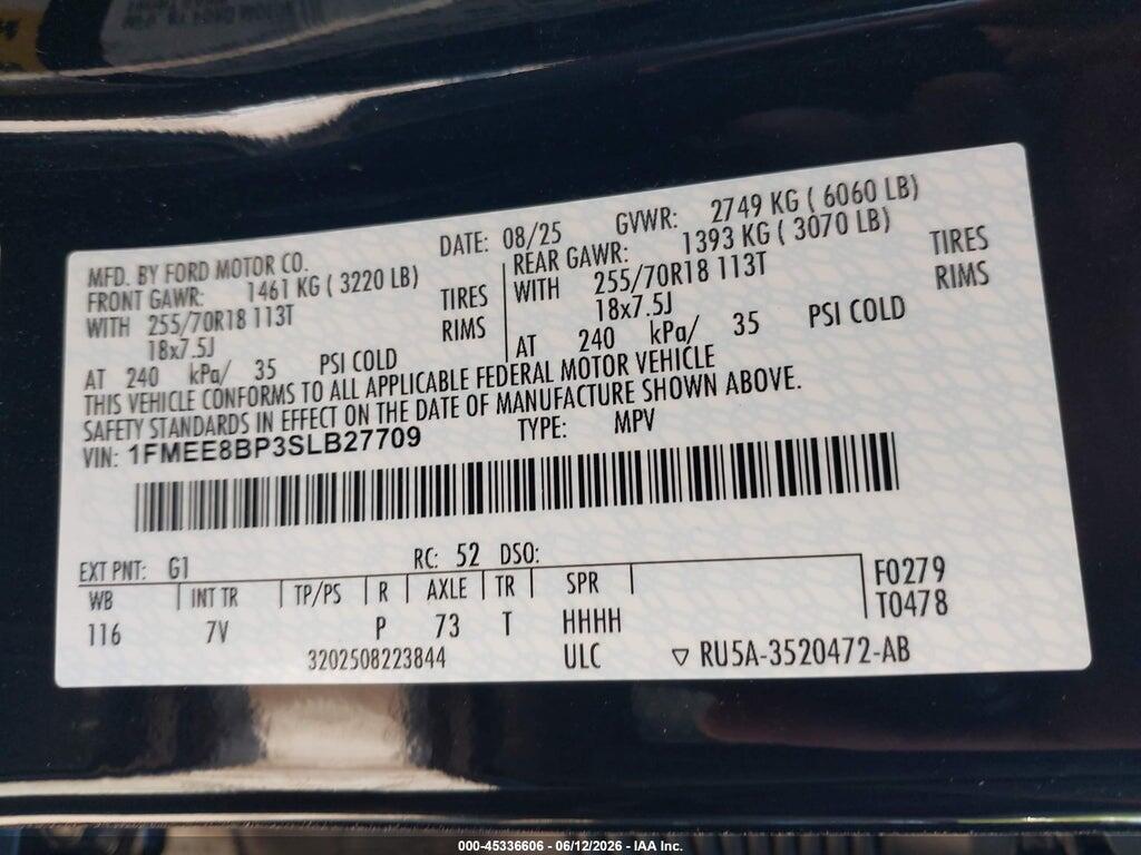 1FMEE8BP3SLB27709 2025 FORD BRONCO photo no. 9