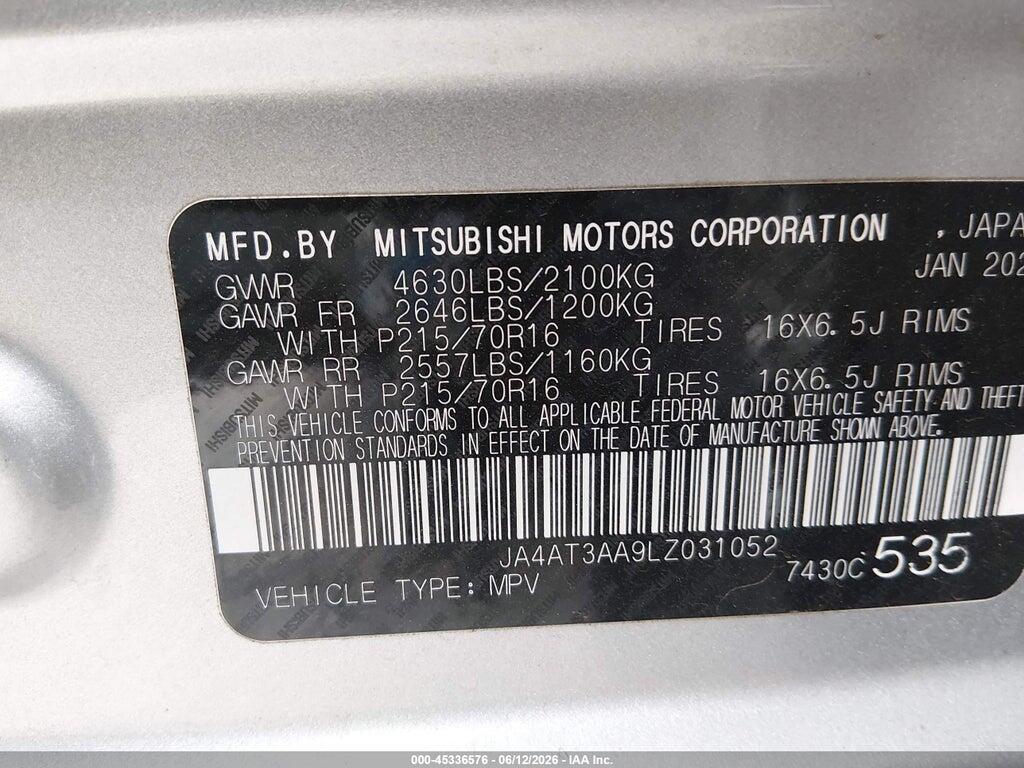 JA4AT3AA9LZ031052 2020 MITSUBISHI ECLIPSE CROSS photo no. 9